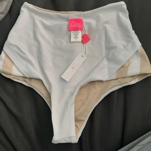 Reversible high waisted lolli bathing suit bottoms